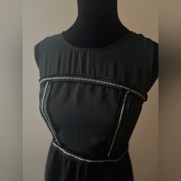 Princess by Vera Wang black mini dress with silver detail and mesh- EUC- size s - Picture 2 of 11